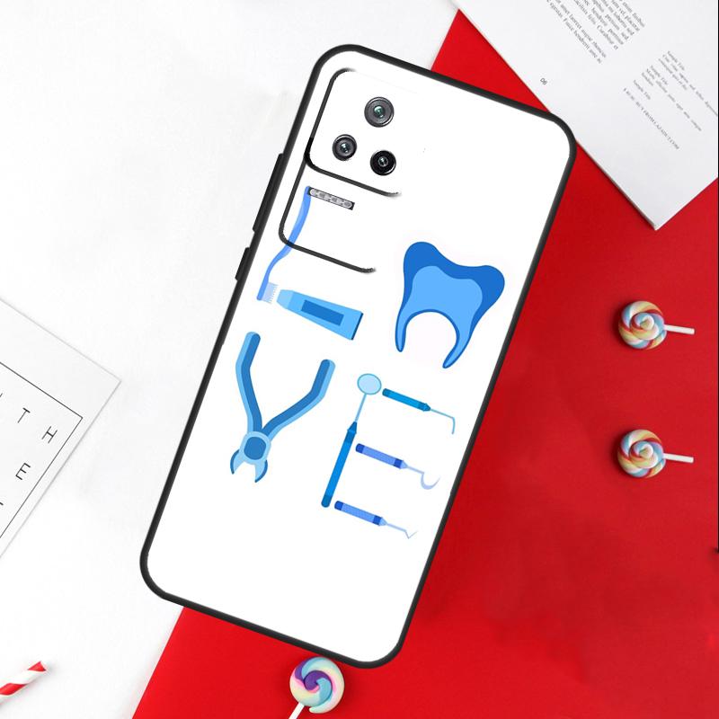 Dentist Dental Tooth Cover For Xiaomi 15 Ultra 13 14 11T 12T 13T 14T Pro POCO X7 Pro X3 X5 X6 M6 F5 F6 Pro Case