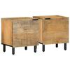 VidaXL Bedside Tables 2 Pcs 40x33x46 Cm Solid Mango Wood, Bedside Cabinet, Bedroom Furniture, Table of 4017717