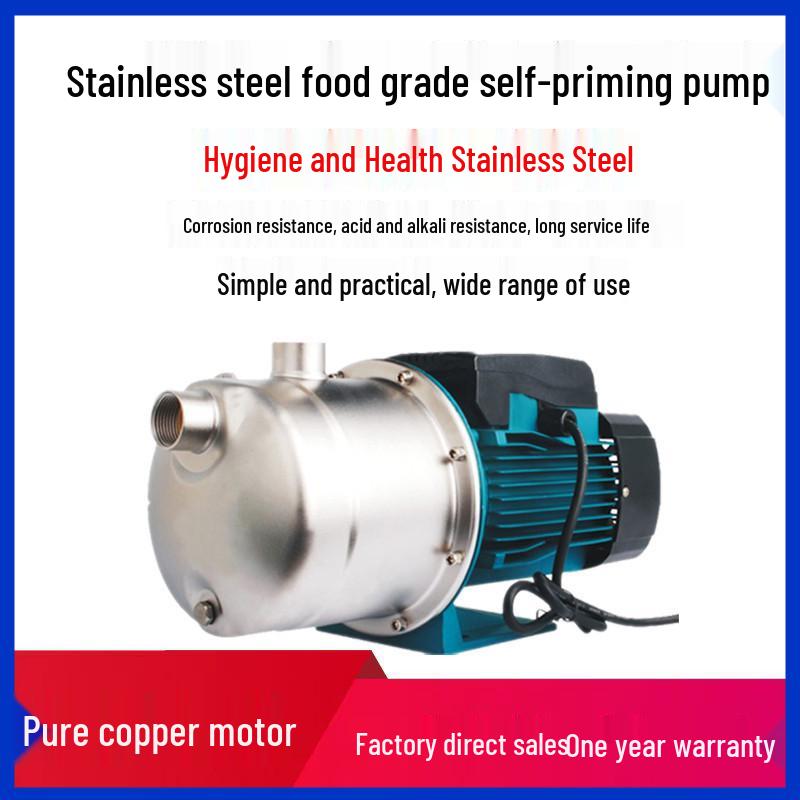 220V Self-Priming Booster Pump: 304 Stainless Steel, 316 Seawater Aquaculture Jet, Acid & Corrosion Resistant for Irrigation & Fertilization