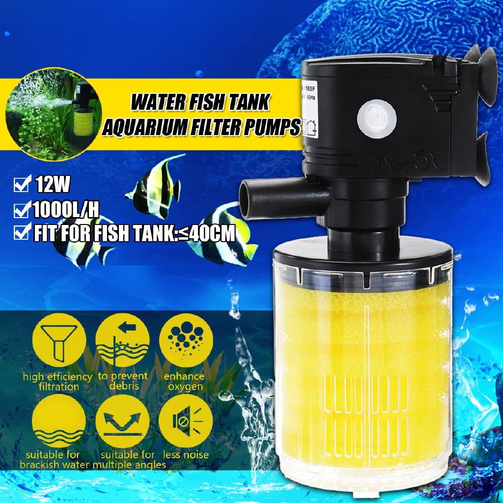 New Aquarium Internal Filter Aquarium Pump EU Plug Aquarium Filter Fish Tank Filter 3 In 1 For Aquarium Air Pump