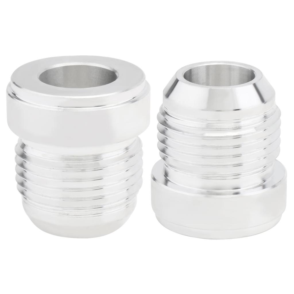 2 Stück Aluminiumlegierung 12AN Male Schweißanschluss-Fittings 12AN Male Bördel-Schweißbar Kraftstofftank-Fitting-Adapter-Stecker