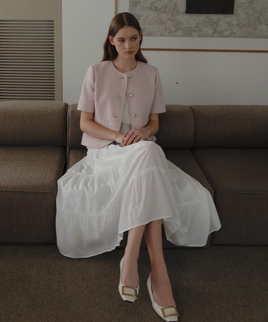 Hypernet Four-Hole Stitching Long Skirt