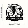Customizable Fairy Metal Surname Sign 1pc Black Iron Art Hot Sale for Home Living Room Outdoor Patio Decor