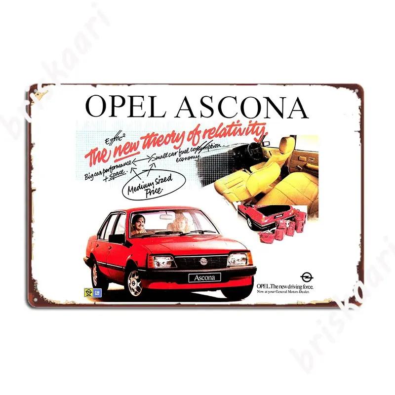 

Opel Ascona Advert Poster Metal Plaque Custom Wall Pub Poster Tin Sign Posters 20x30cm