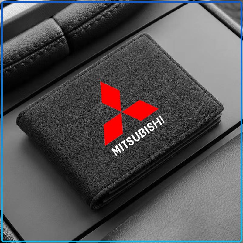 PU Leather Credit Card Case Car Driving Documents Protective Case For Mitsubishi Lancer Lancer ASX Outlander 2 3 Pajero Mirage exzos Pajero 4