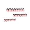 Wearable Black French Gradient Love Sweet Cool False Nail Art Tips 