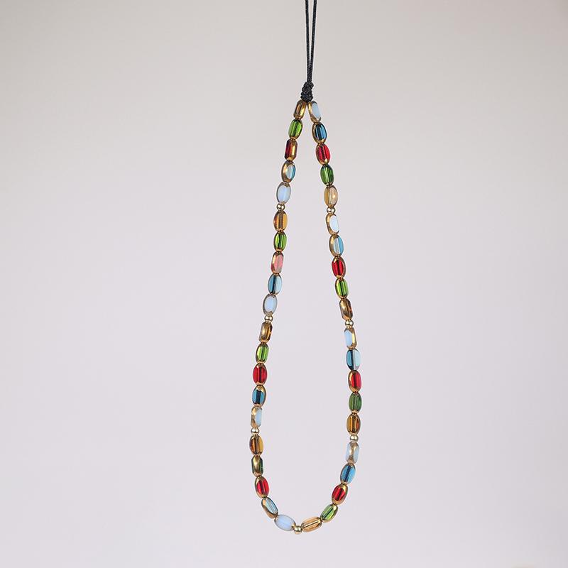 

Boho Colorful Beaded Phone Lanyard Y2K Sweet Beads Mobile Phone Chain Keychain Wristband Anti Lost Cellphone Camera Pendant as the picture