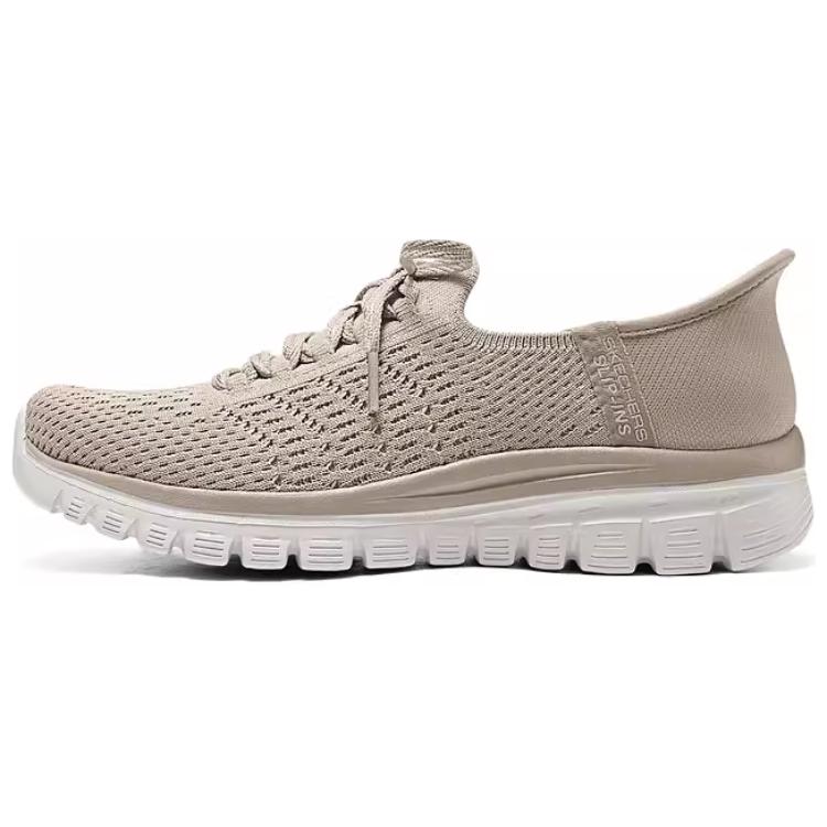 Skechers Активные Прочные Дышащие Поддерживающие Низкие Повседневные Кроссовки Женские Серый Коричневый 100736-TPE 39