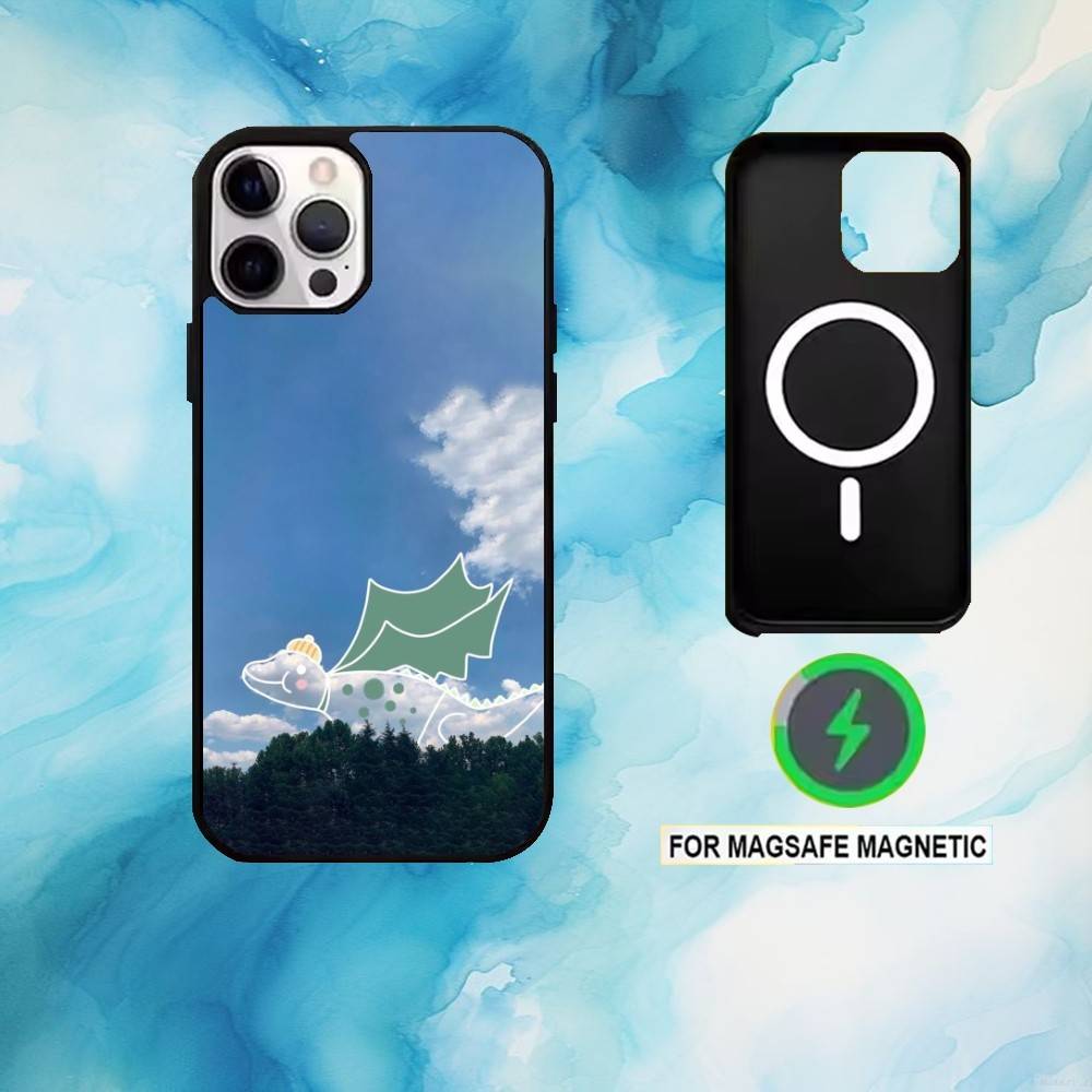 Cloudy Whimsy Phone Case For iPhone17,16,15,14,13,12,11 Plus,Pro Max Magnetic For Magsafe Wireless Charging