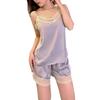 Sexy pajamas women's ice silk summer thin new lace pure desire wind suspender shorts silk loungewear