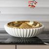 Wabi Style Chinese Round Fruit Plate Ornaments Hotel Restaurant Shell-shaped Decorative Plate Living Room Home Storage Plate Jewelry