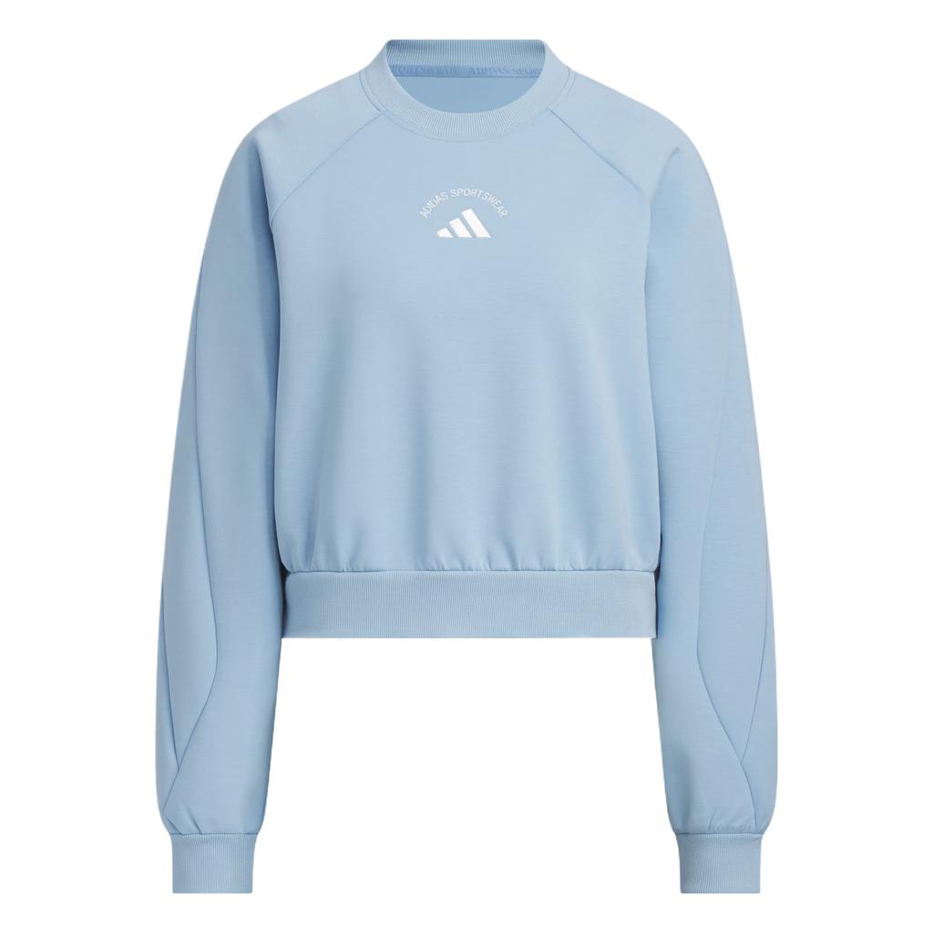 Adidas Loose Fit Short Comfortable Crew Neck Sweatshirt Women Sweatshirts KC0057