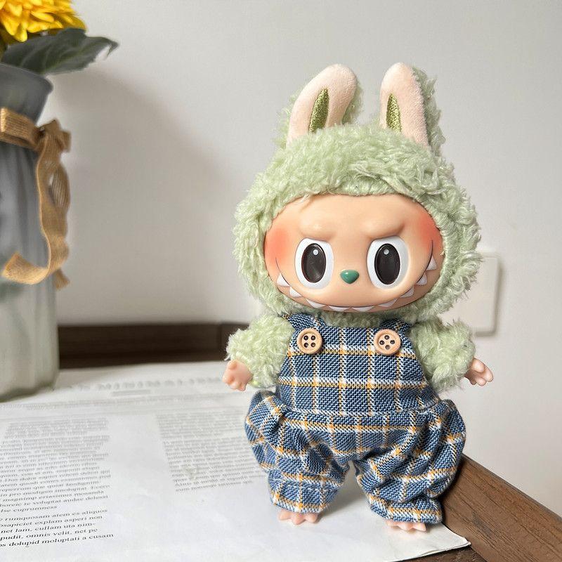 

Лабубу Лабубу Тканинна підвіска для переодягання Вініловий плюшевий брелок Дитячий одяг Пудра excluding dolls