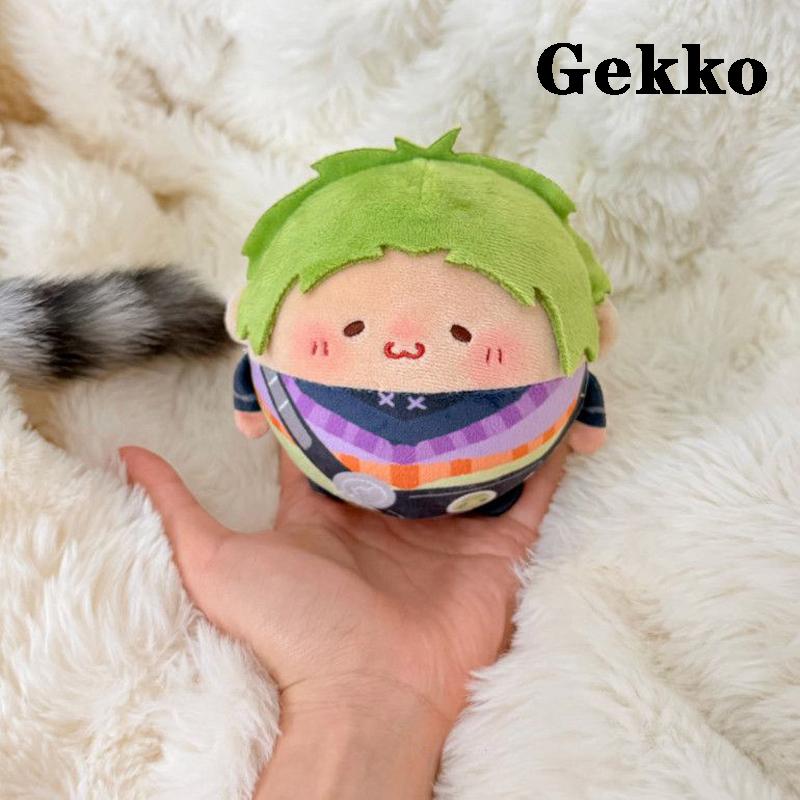 Lovely 10Cm Round Ball Egg Form Costume Animated Valorant Play Omen / Gekko Plus Clove Fluffy Companions Pendant Pouch Ornament Cuddly Toy Buddy