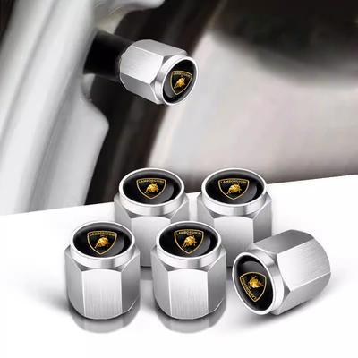 5Pcs Car Logo Wheel Tire Tire Valve Air Nut Cover Accessories For Lamborghini LP570 LP610 Urus LP700 LP770 Gallardo Aventador
