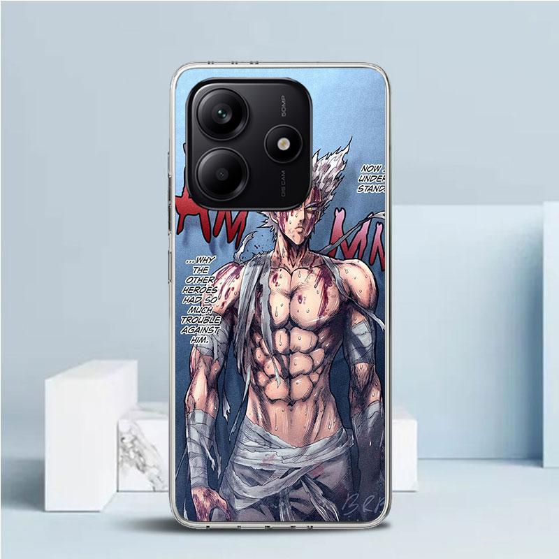 One P-Punch-Man Garou Phone Case For Xiaomi Redmi Note 15 14 14S 13 12S 12 Pro Plus 11S 11 11T 11E 10S 10 + Soft TPU Back Cover