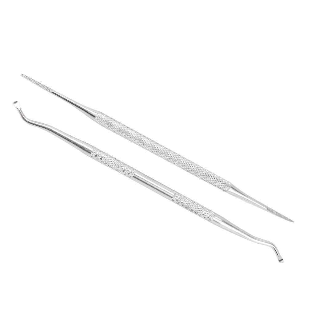 2pcs Ingrown Toenail File Lifter Professional Double Sided Stainless Steel Ingrown Toenail Cleaner Tool