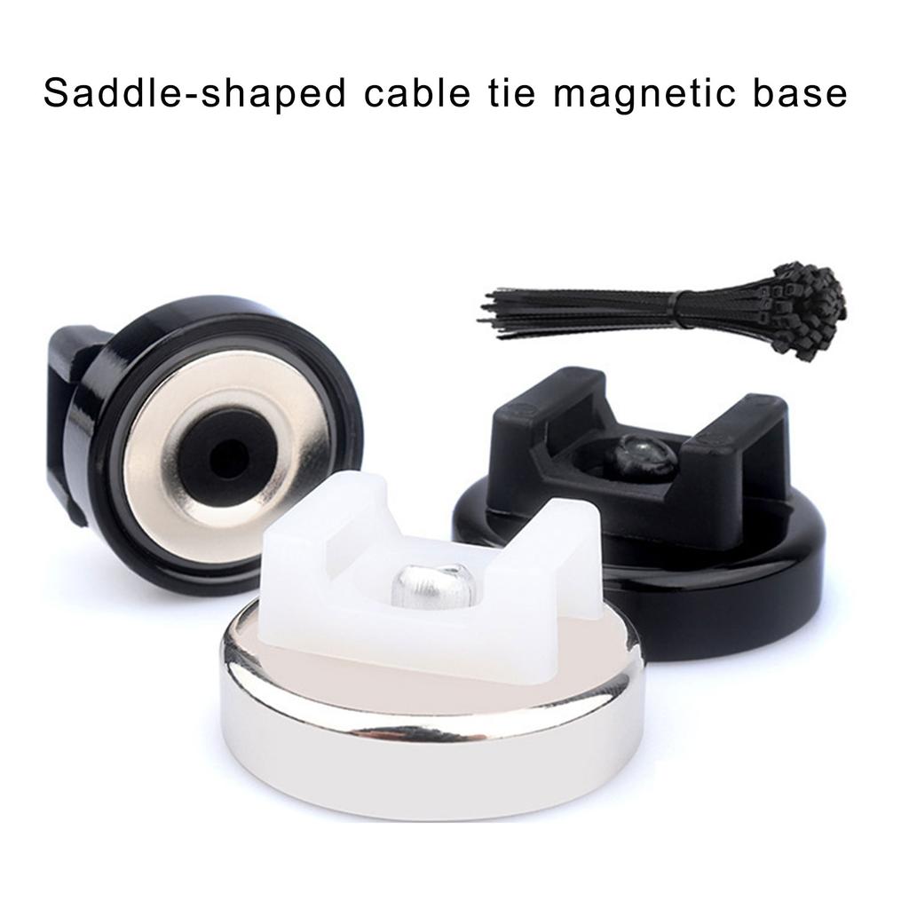 Pack of 20 Magnetic Cable Organizers Clip With Sturdy Nylon Straps for Secure Wire Management In Home Office Car