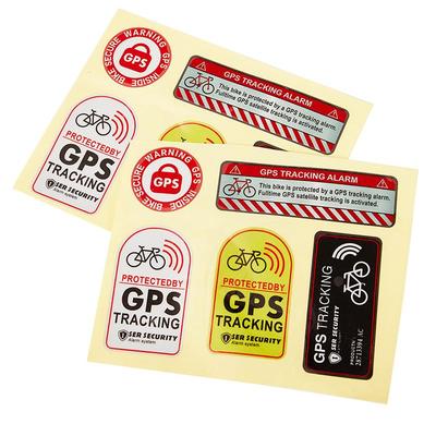 Gps Tracking Alarm Sticker Reflective Warning Motorcycle Bike Anti-Theft Sticker