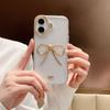Small Fresh Women'S Simple Hollow Bow Mobile Phone Case Is Suitable For Iphone17Pro Transparent Epoxy Apple 16.