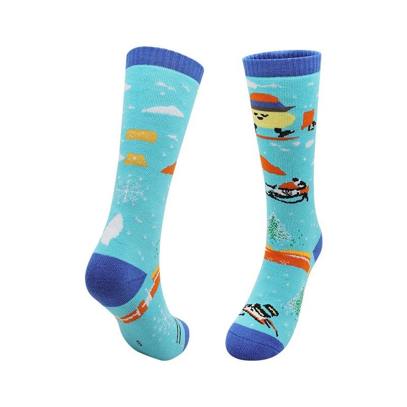 Professionelle Kinder Skisocken Baumwolle Dick Frotteesohle Warm Bequem Kältebeständig Verschleißfest Kinder Sport Skisocken