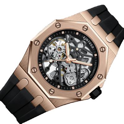 KINYUED Factory Mechanical Watches Superior Rubber Strap Waterproof Luminous Casual Fashion Wristwatch Man Watch