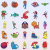 50Pcs Cartoon Cute Creative Little Eyes Monster Graffiti Waterproof Sticker Trendy Decoration Decal Children'S Toy