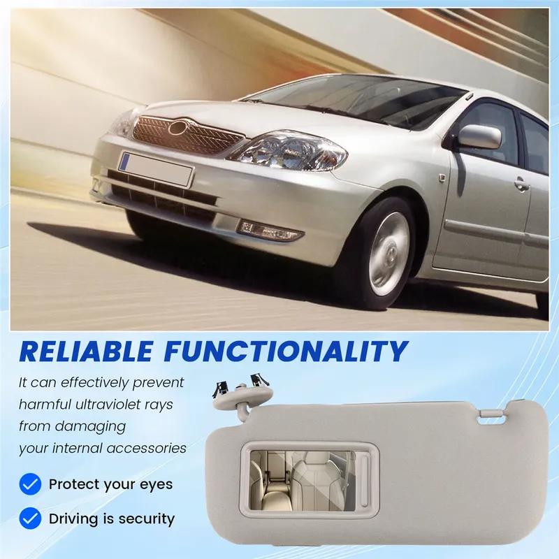 For Toyota Auris Corolla 2007 - 2013 Car Interior Sun Visor with Mirror Sun Shade Left Driver Side Gray Beige Right Side
