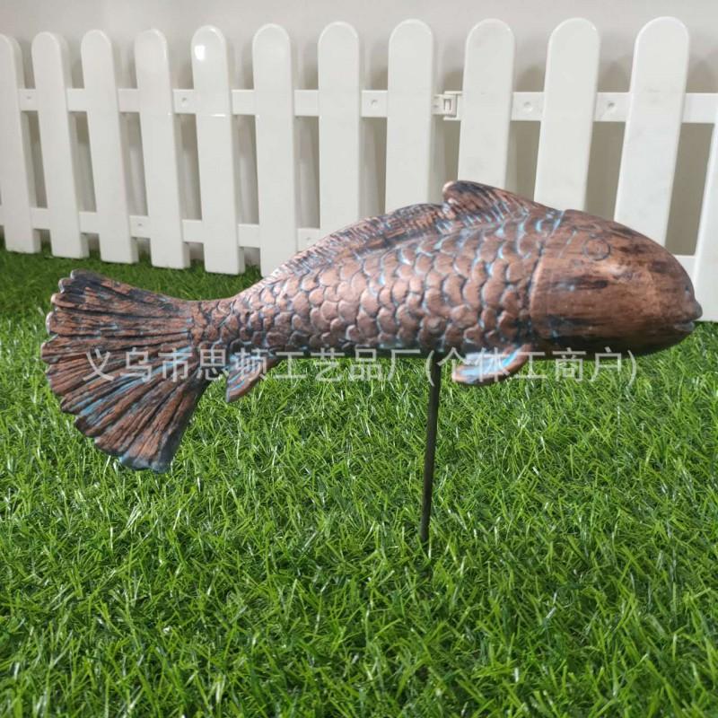Glow-in-the-Dark Koi Fish Garden Stake Decor Resin Lawn Ornament Outdoor Yard Decoration