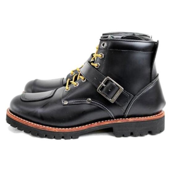AV2931 TIGER Biker Style Mid Boots BLACK Black US5 [Avirex] (approx. 23cm)