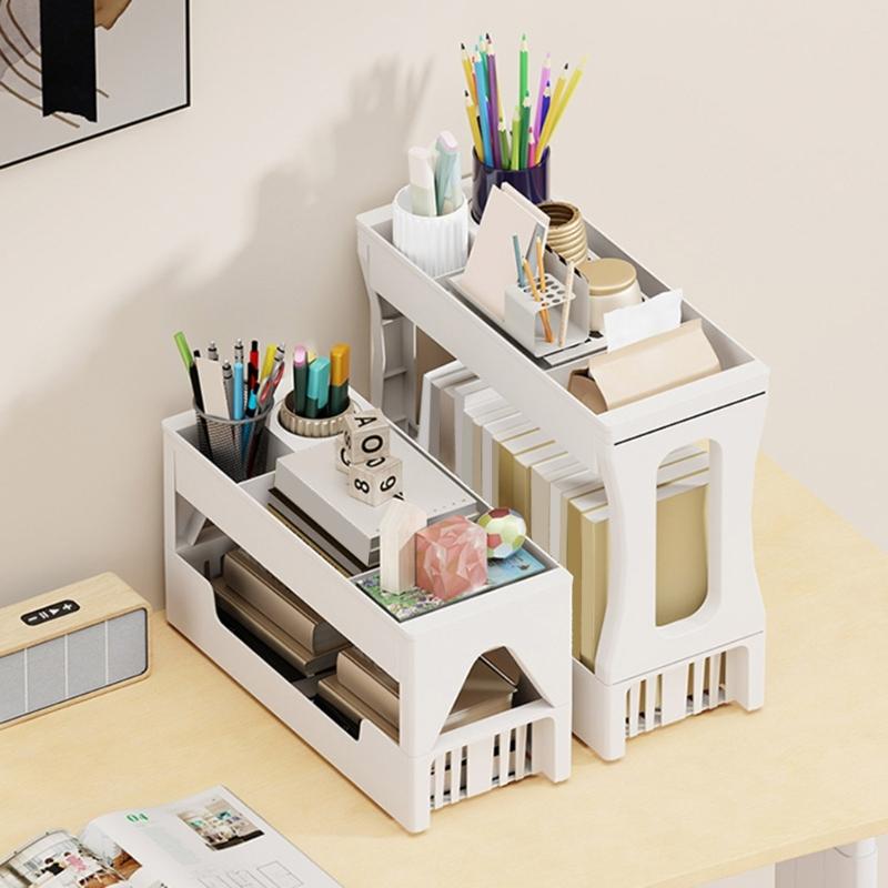 Cărucior utilitar rulant cu rafturi din plastic cu 5 niveluri/2 niveluri cu roți pentru bucătărie, baie și birou, organizator pentru depozitarea cărților