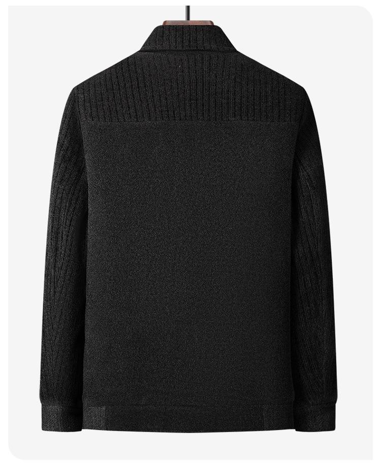 2025 Autumn/Winter Mid-Aged Men's Thick Fleece-Lined Jacket - Loose Fit