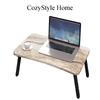 Foldable Laptop Sofa and Bed Table 59x35x24 Cm – Portable Lap Desk & Monitor Riser, Wooden Top, No Assembly