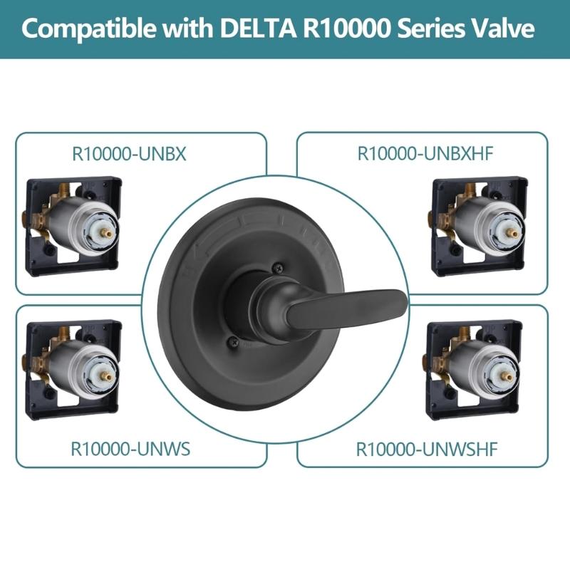 Upgrades Heavy Duty Shower Trim with Levers Handle & Temperature Indicates for Easy Adjustment & Universal Compatibility