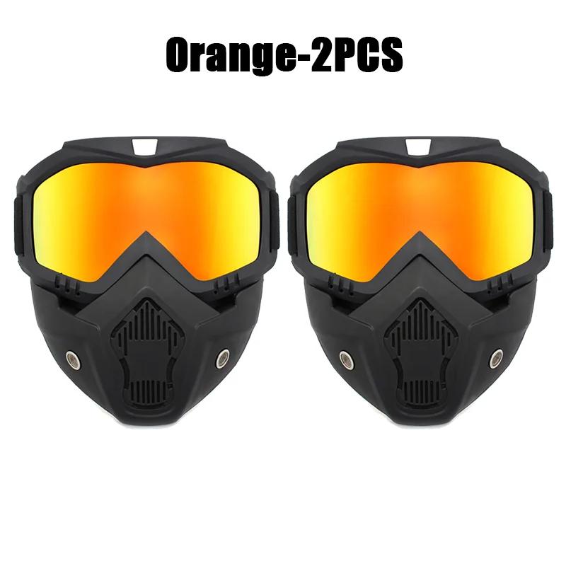 4Pcs Outdoor Sport Windproof Mask Goggle HD Motorcycle Glasses Snowboard Eyewear Riding Motocross Summer UV Protection Sunglasse