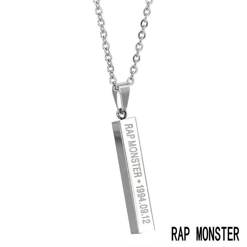 

Metal Geometric Bts Necklace Stainless Steel O Chain Female Accessory Fashion Rap Monster Collier
