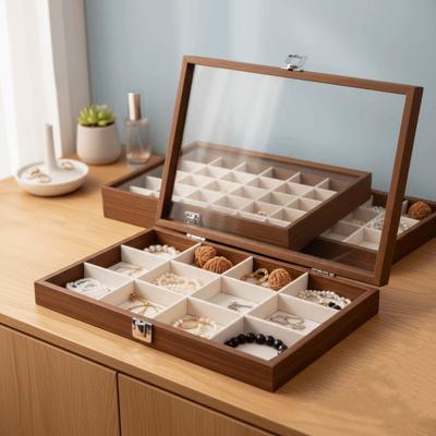 Rechteckiger Sonnenbrillen-Displayhalter Dekorative Uhren-Display-Schale Schmuckschatulle Schminktisch