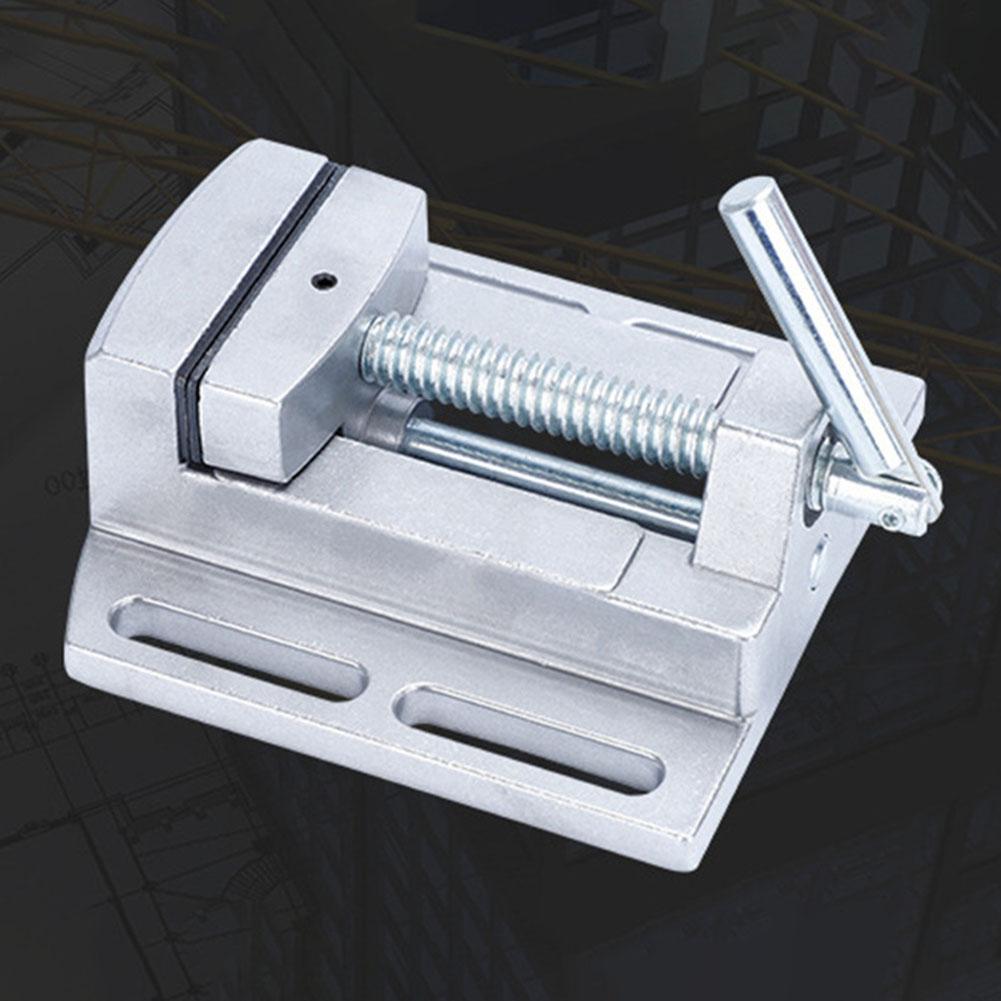 Metal Drill Press Vise with Mini Drill Chuck Effective Manual Clamp for Drilling and Polishing Applications 70mm Max