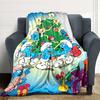 Christmas Smurfs Celebration Blanket Soft Throw Blanket For Home Bedroom Bed Sofa Travel Office Solid Christmas Blanket