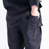 Samue for Spring and Cotton Size [Kyoetsu] (Japanese Workwear) Summer, Washable, Tsumugi-style Fabric, 17, Men's (L, Black)