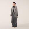 Salty Pebble Gradation Denim Trench Coat [Grey]