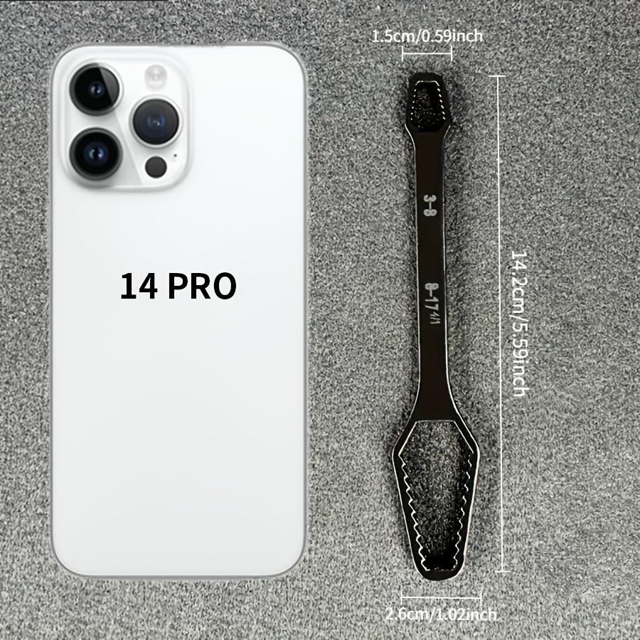 3pcs Set Multifunctional Black Torx Wrench | Adjustable Self-Tightening Dual-Head Wrench with 3-24mm Sizes, 5mm Thick Durable Design and Portable