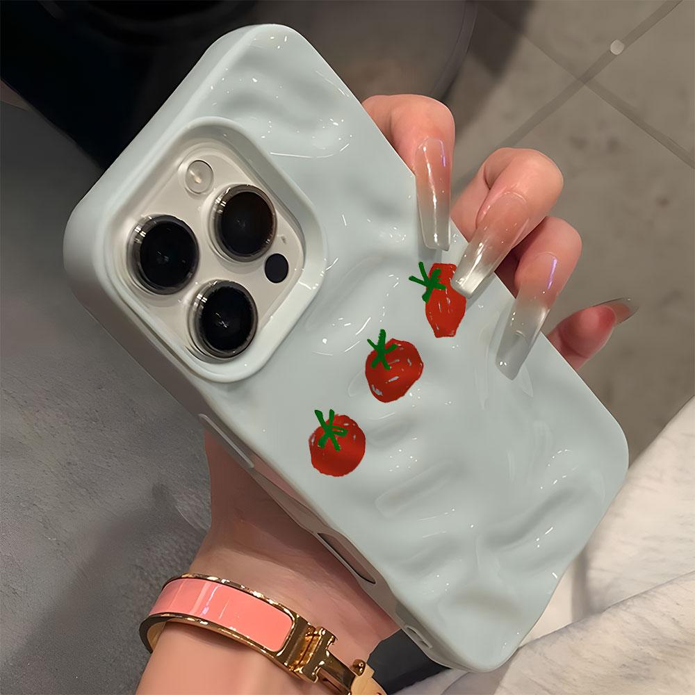 Hand-drawn Tomato Protective Phone Case For iPhone 17 Air 16 15 13 12 11 Pro Max Pro Plus Anti-Shock Slim Fit Carcasa Cover