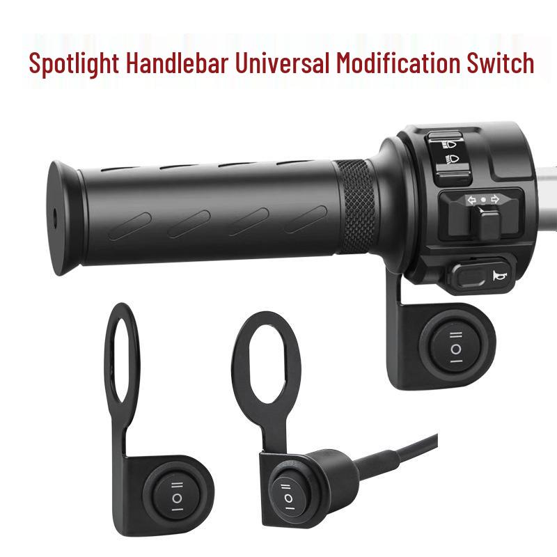 Universal Dual-Speed Headlight Switch for Electric Motorcycles with Waterproof Dimming Bracket Metal Handlebar Switch Two-Wire
