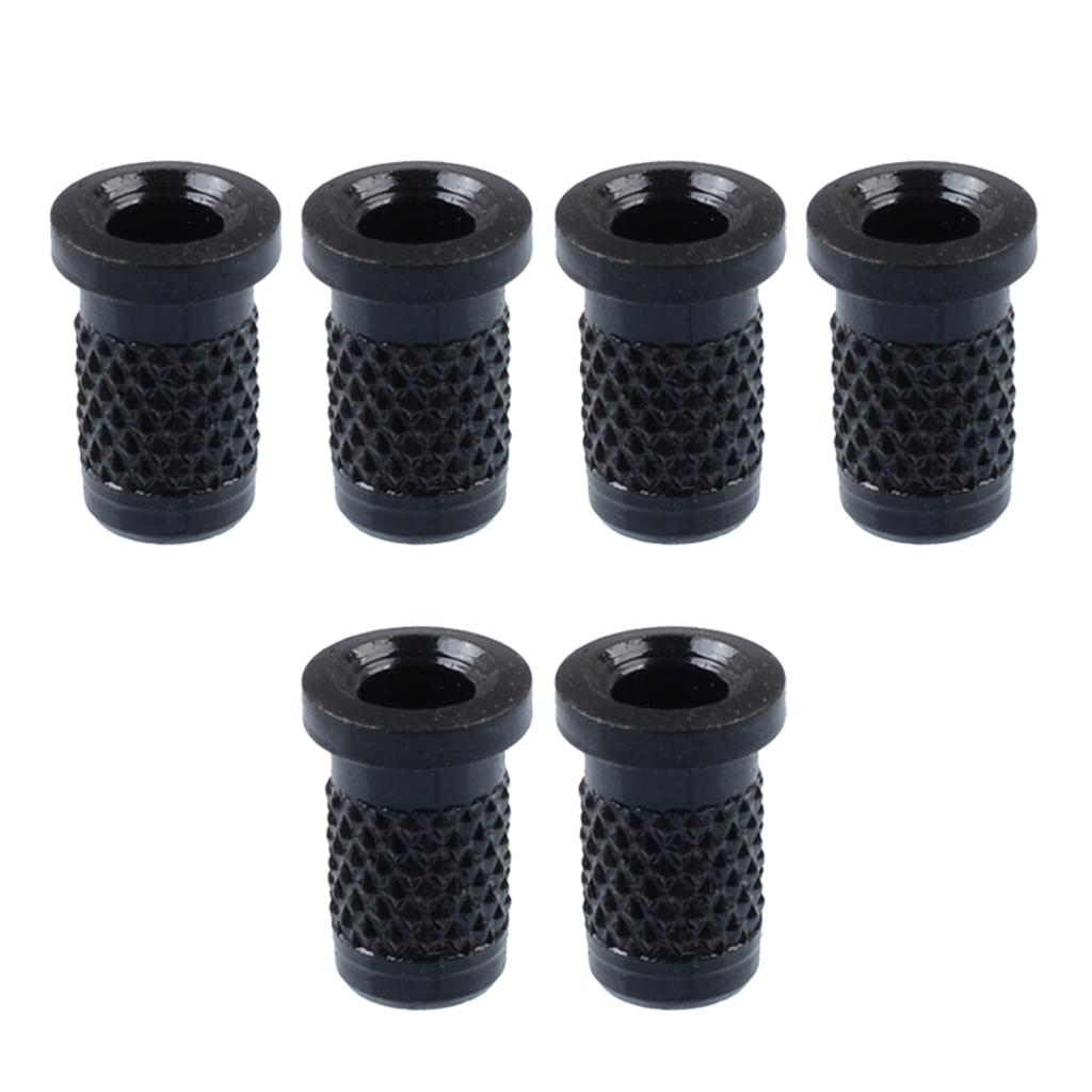 Tooyful 6 Pieces Iron Guitar Through Body String Mounting Ferrules Bushings for Electric Guitar Replacement Parts