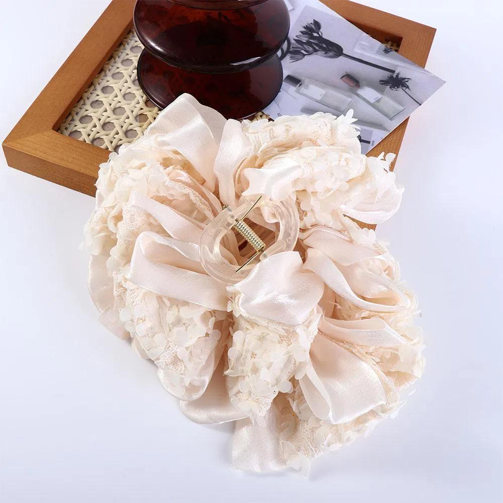 Bow Bow Hair Claw Mesh Large Hair Clip Sweet Hair Pins  Women