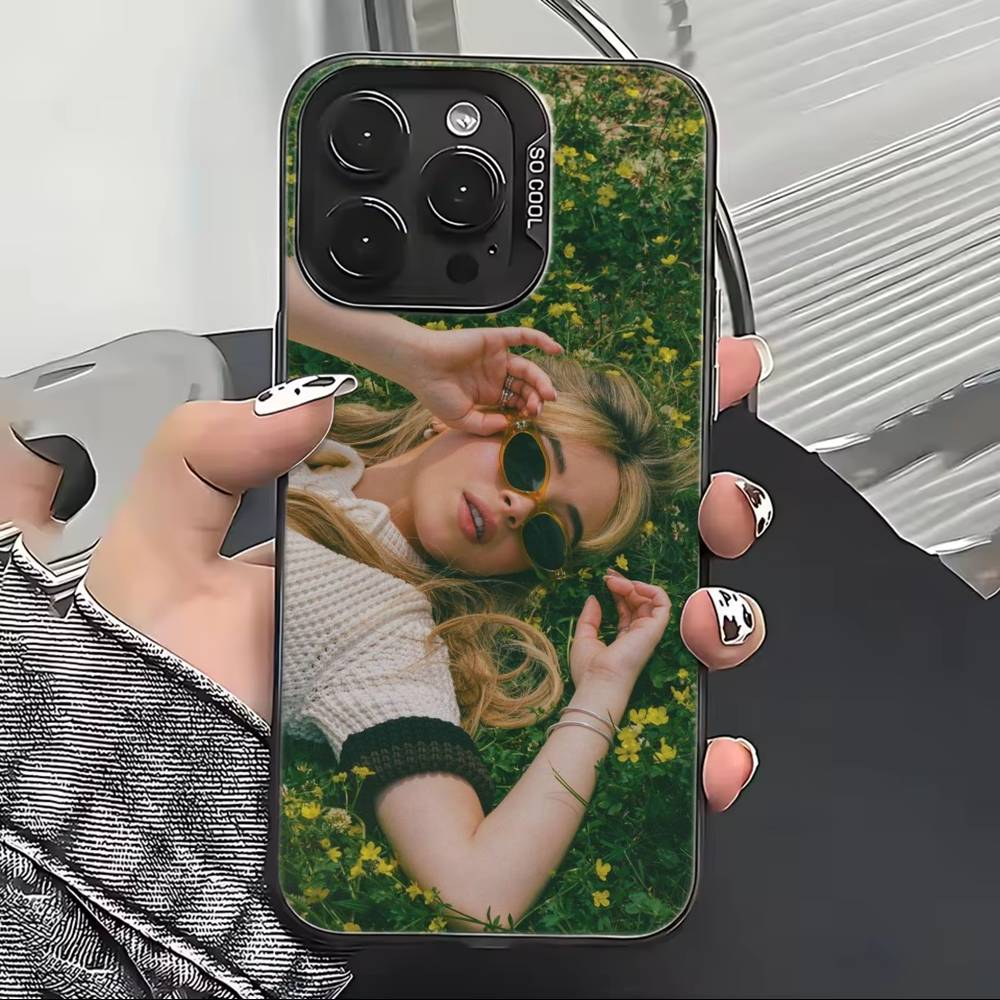 S-Sabrina C-Carpenter Singer Phone Case For iPhone 17,16,15,14,13,12,11 Plus,Pro Max,XS,Colorful Silver Black Cover