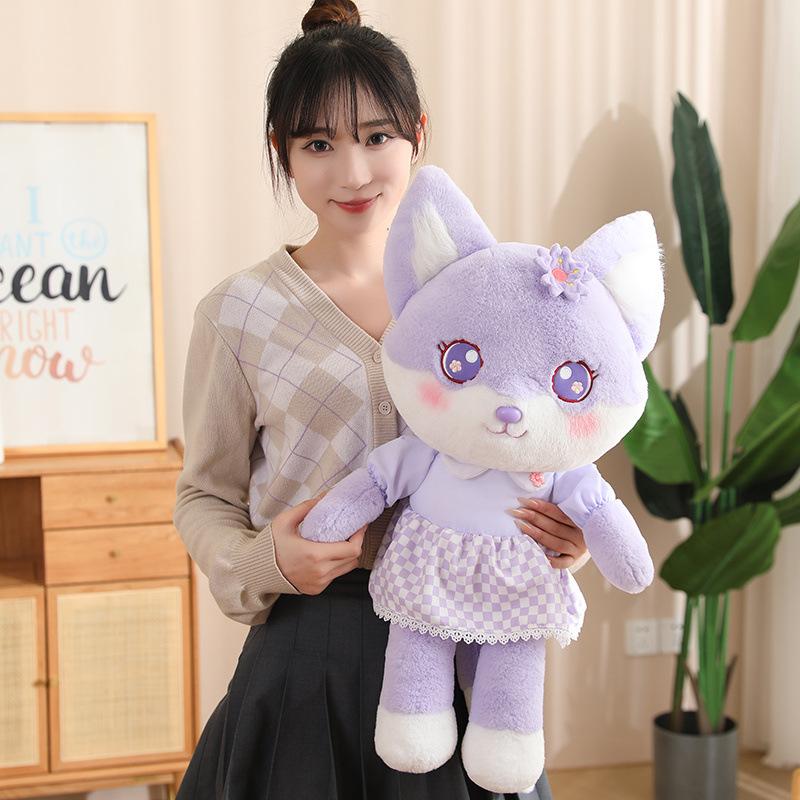 Cute Little Fox Plush Toy Doll Soft Cute Animal Throw Pillow Children Girl Bed Sleeping Doll Gift