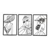 Women Body Lines Art 3Pcs Metal Minimalists Abstract Woman Wall Art Female Wall Decor Hanging For Living Room Bedroom