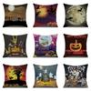 Halloween Linen Pillow Cover Printed Pillow Cover